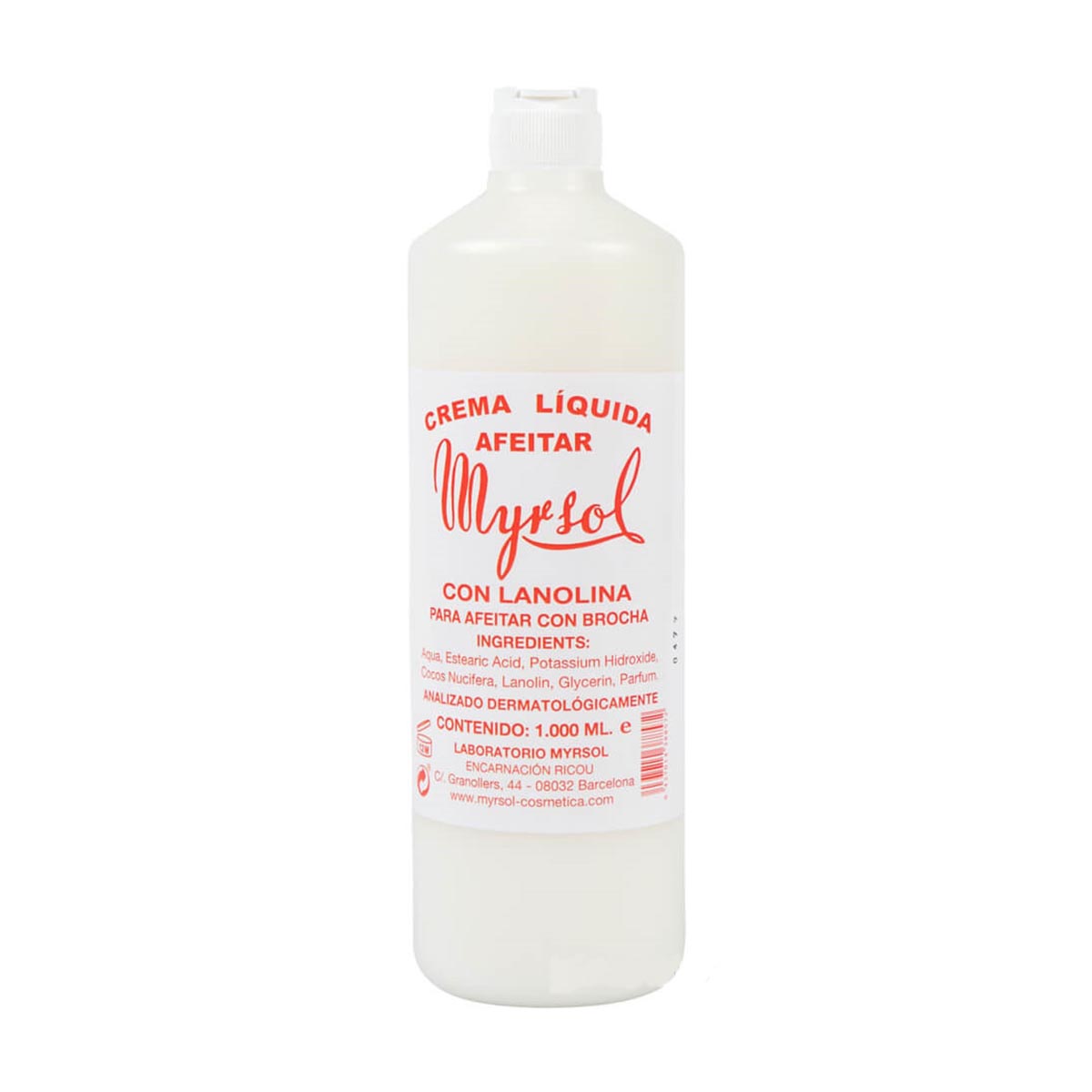 Myrsol Lanolina Crema Liquida Afeitar 1000Ml